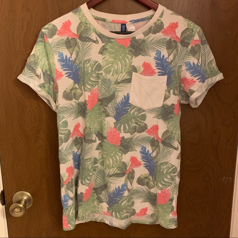 Divided Tropical Leaves Tee